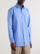 Charvet - Checked Cotton-Poplin Shirt - Blue