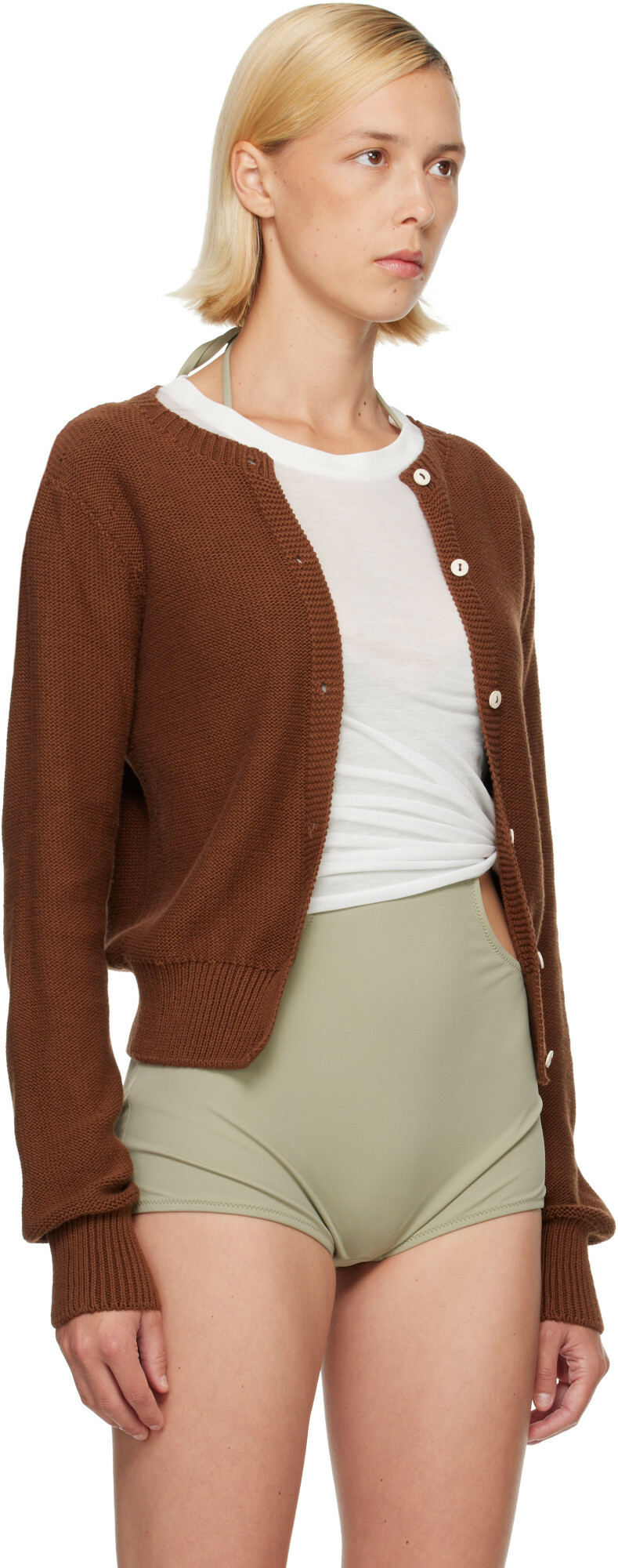 Baserange Brown Tier Cardigan