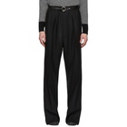 Random Identities Black Long Crotch Trousers