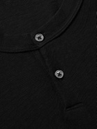 James Perse - Cotton-Jersey Henley Shirt - Black