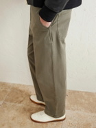 FRAME - Straight-Leg Cotton-Blend Twill Chinos - Green