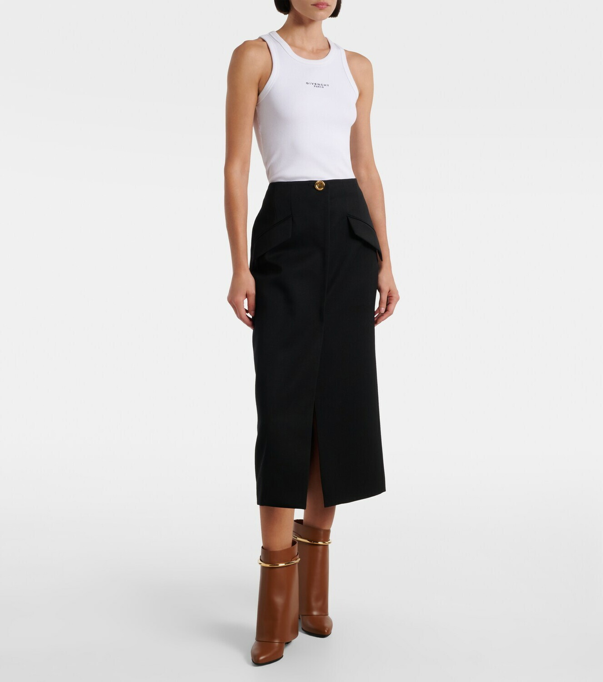 Givenchy Shark 95 leather mid-calf boots