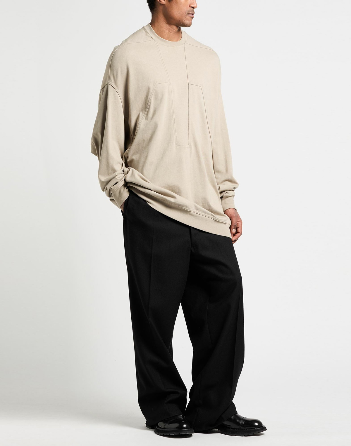 Rick Owens Mens Sweatshirt in Beige