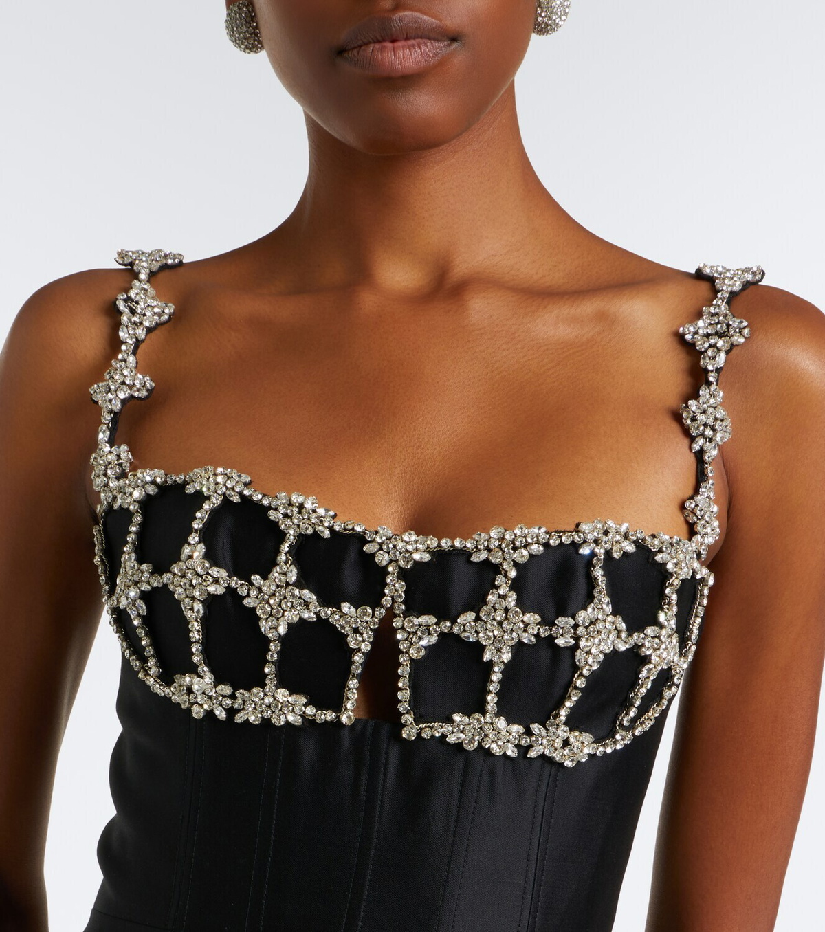 Rachel Gilbert Acacia wool and silk bustier dress
