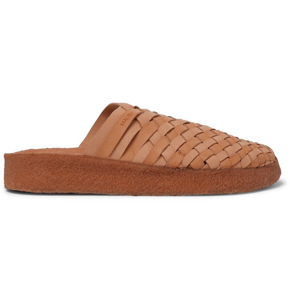 Malibu - Colony Woven Faux Leather Sandals - Brown Malibu Sandals