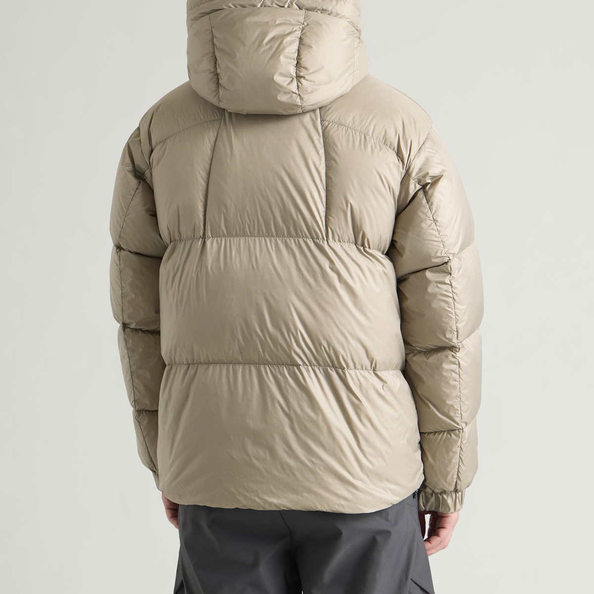 Goldwin Men's Crystalite Down Parka Jacket in Woody Beige