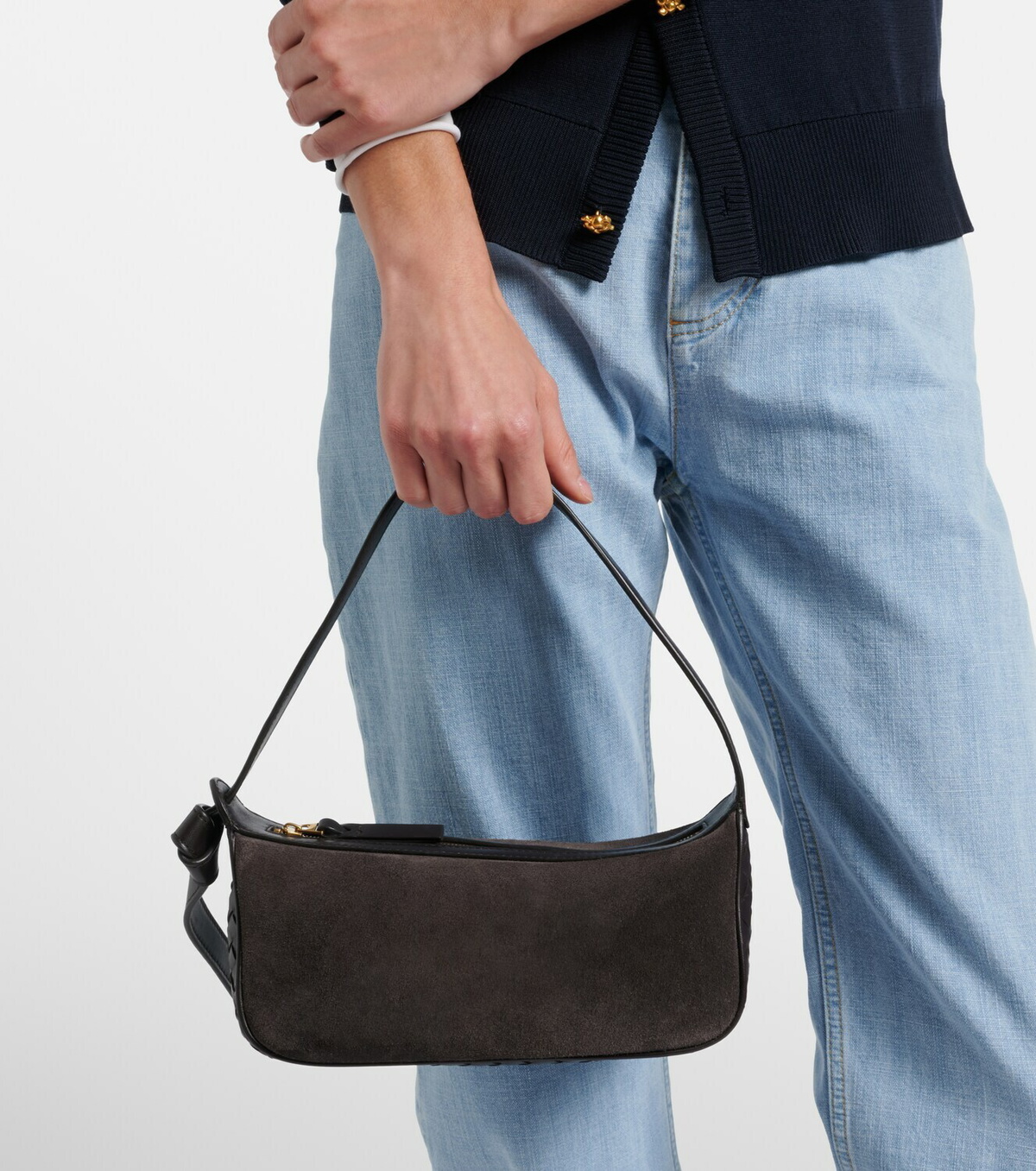 Bottega Veneta Nodo Small suede shoulder bag