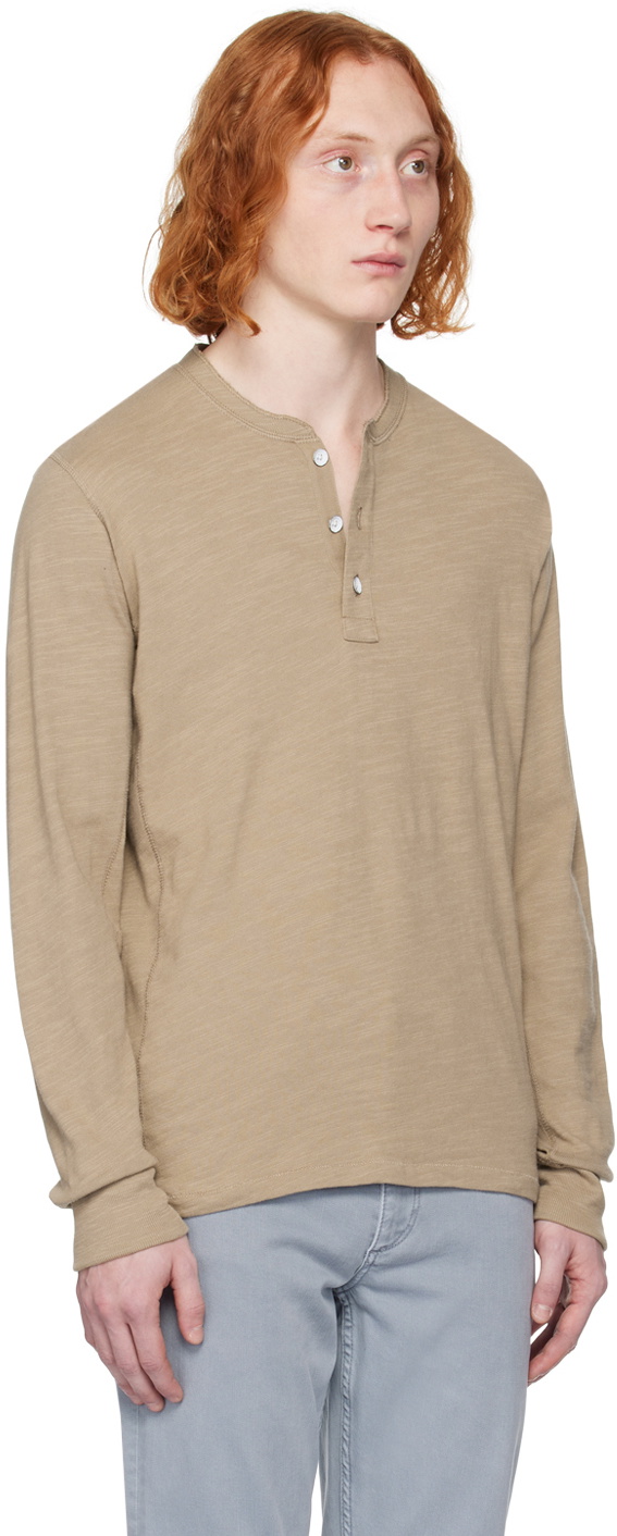 rag & bone Taupe Classic Flame Henley Rag and Bone