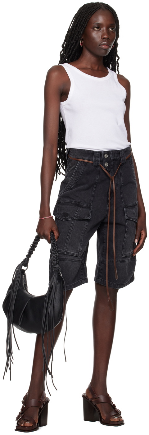イザベル マラン エトワール　DENIM SHORTS-HORTEN 38 Isabel Marant Etoile Black Hortens Denim Shorts Isabel Marant Etoile