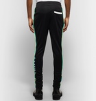 AMIRI - Skinny-Fit Webbing-Trimmed Tech-Jersey Sweatpants - Black