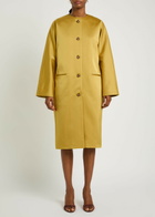 Staud Liz Satin Coat Yellow