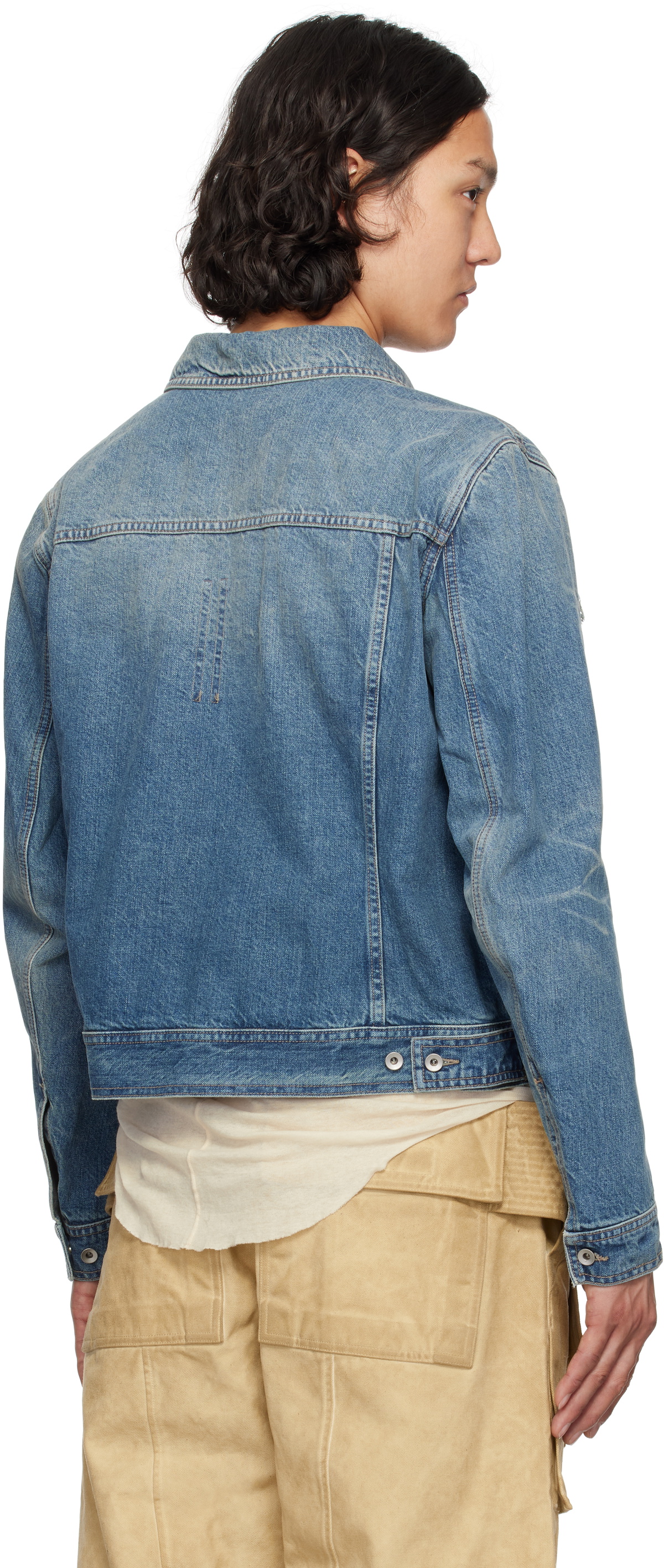 Rick Owens DRKSHDW Indigo Hollywood Trucker Denim Jacket