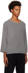 Les Tien Gray Oversized Long Sleeve T-Shirt