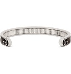 Gucci - Engraved Burnished Sterling Silver Cuff - Silver