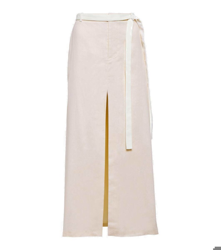 Photo: SIR Dune mid-rise linen-blend maxi skirt