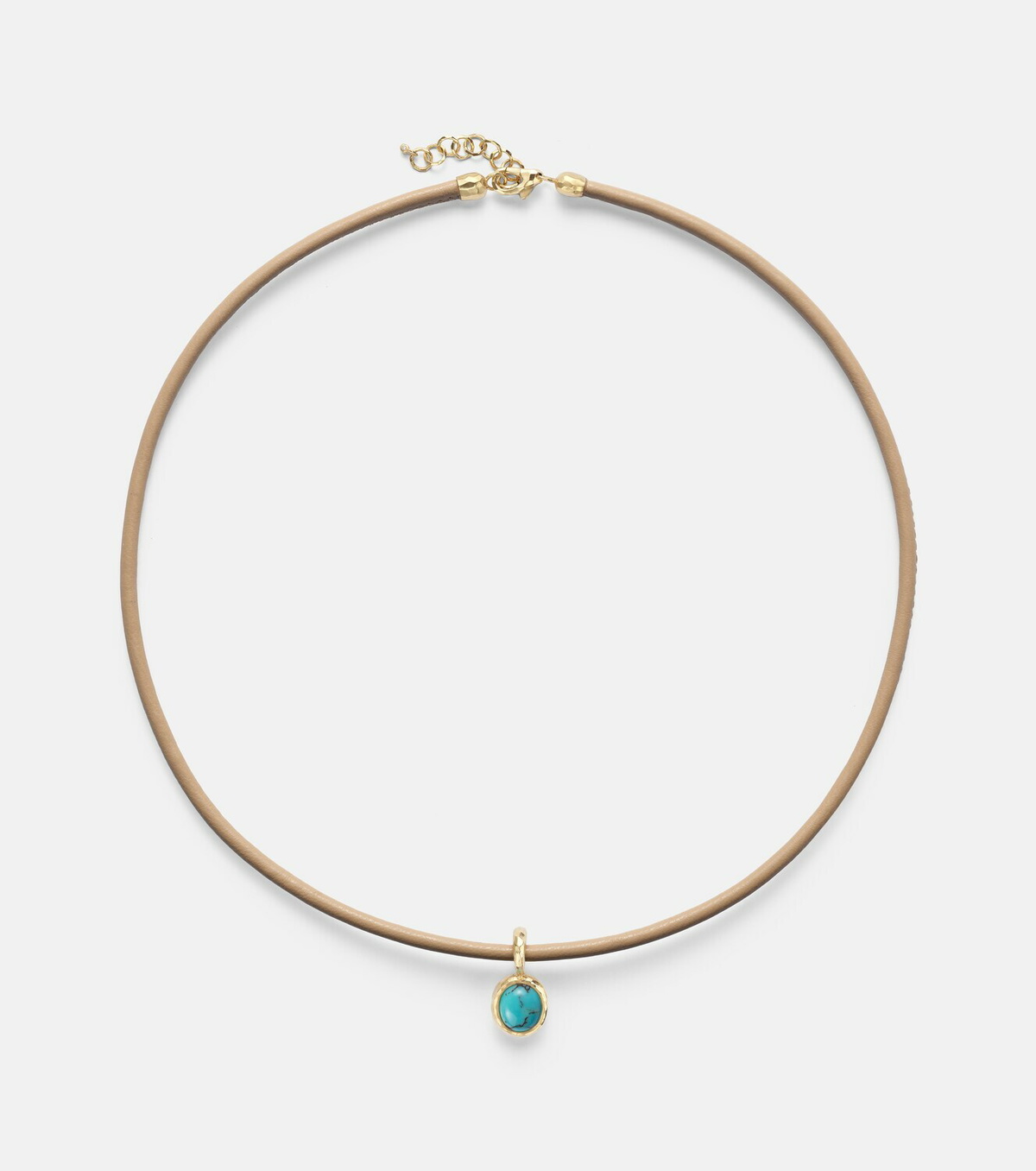 Octavia Elizabeth 18kt gold pendant necklace with turquoise