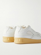 Jil Sander - Mesh-Trimmed Leather Sneakers - White