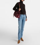 Saint Laurent Ashley 75 calf hair ankle boots