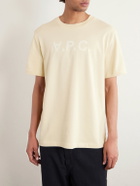 A.P.C. - Standard Grand VPC Logo-Flocked Organic Cotton-Jersey T-Shirt - Yellow