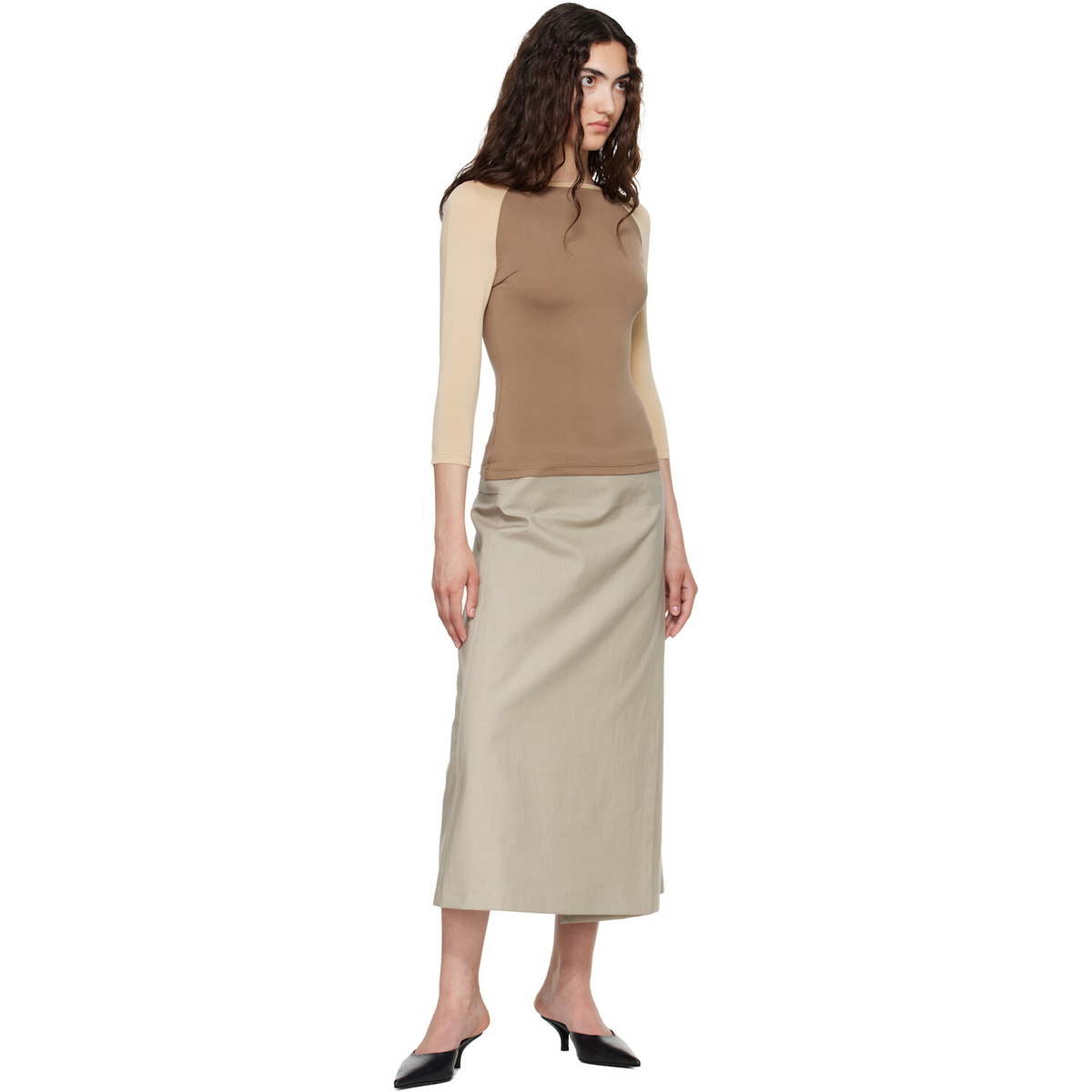 Belle Anna Beige Raglan Top