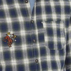 Pass~Port Men's Horsey Check Flannel Shirt in Dark Moss