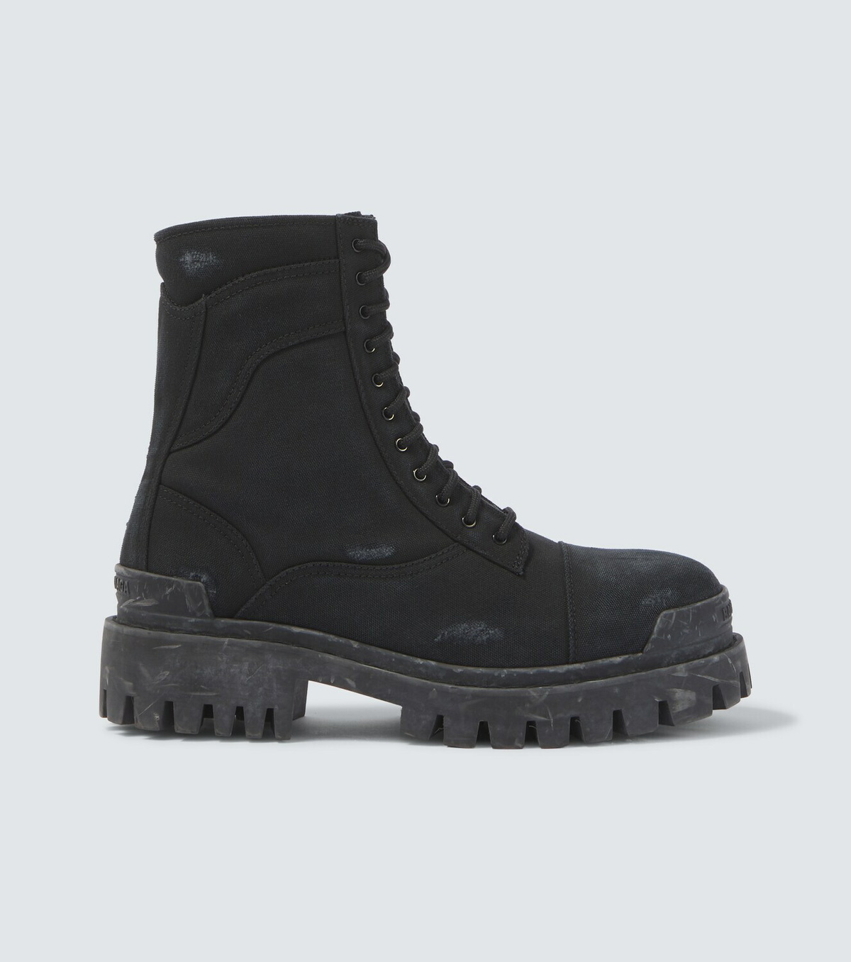Balenciaga Combat Strike canvas lace-up boots