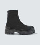 Balenciaga Combat Strike canvas lace-up boots