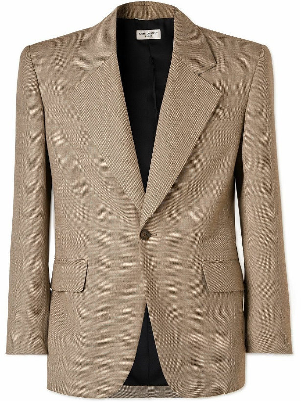 Photo: SAINT LAURENT - Wool Suit Jacket - Brown