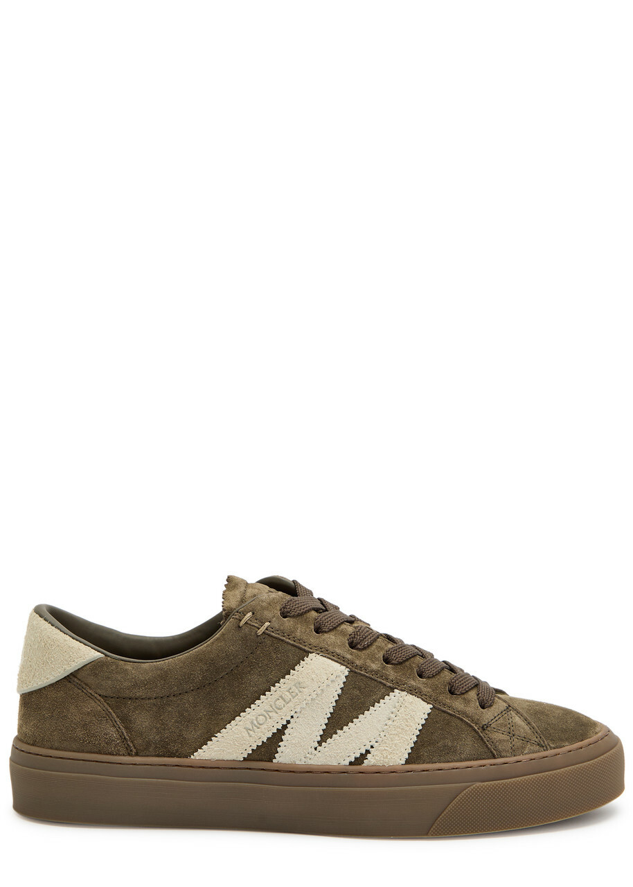 Moncler Monaco Suede Sneakers Tan