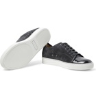 Lanvin - Cap-Toe Suede and Patent-Leather Sneakers - Men - Charcoal
