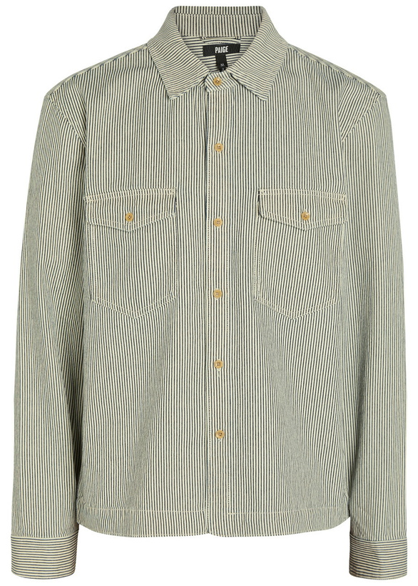 Photo: Paige Renzi Striped Denim Jacket Navy