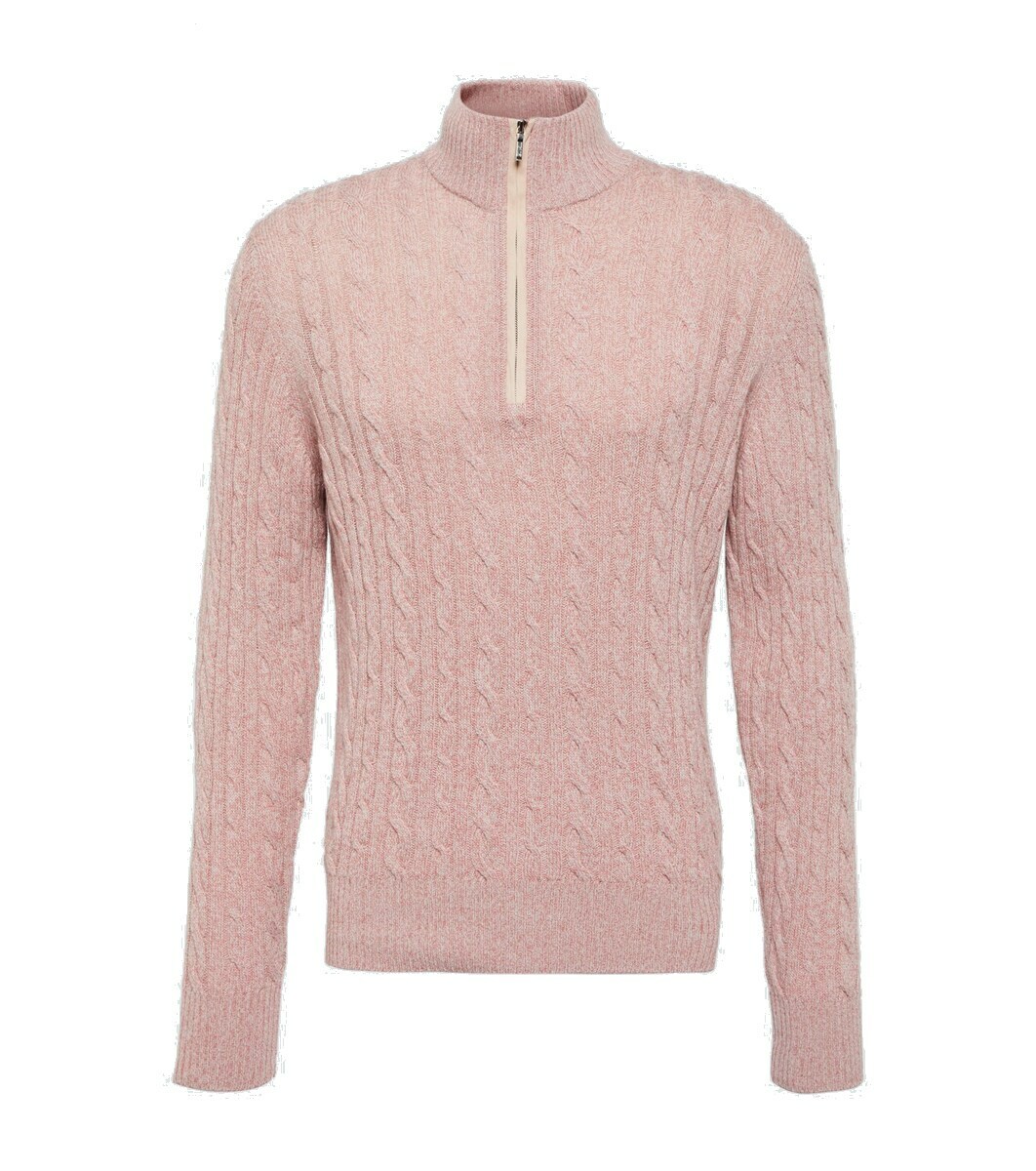 Loro Piana Cable-knit cashmere half-zip sweater Loro Piana Loro Piana Cable-knit cashmere half-zip sweater Loro Piana