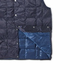 Taion Men's Crew Neck Down Vest in Navy