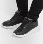 Alexander McQueen - Exaggerated-Sole Leather Sneakers - Men - Black