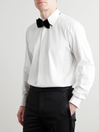 Brioni - White Slim-Fit Bib-Front Double-Cuff Cotton-Voile Shirt - White