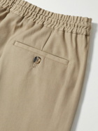 Paul Smith - Straight-Leg Cotton-Blend Twill Drawstring Trousers - Neutrals