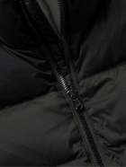 James Perse - Colour-Block Panelled Wool and Cashmere-Blend and Quilted Shell Down Jacket - Black