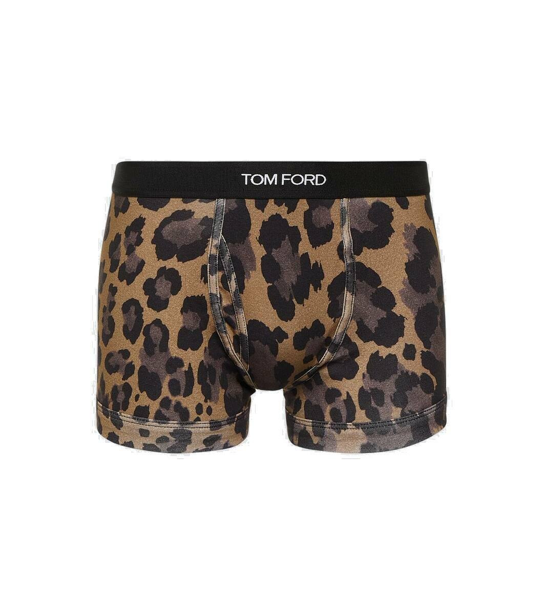 Photo: Tom Ford Animal-printed cotton-blend boxer briefs