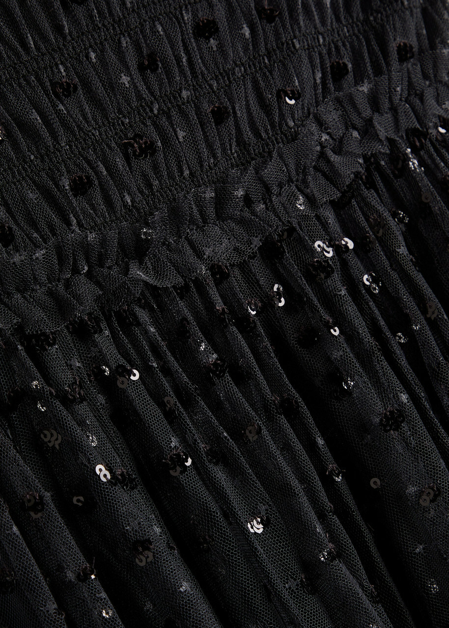 Needle & Thread Giselle Sequin-embellished Tulle Midi Dress Black