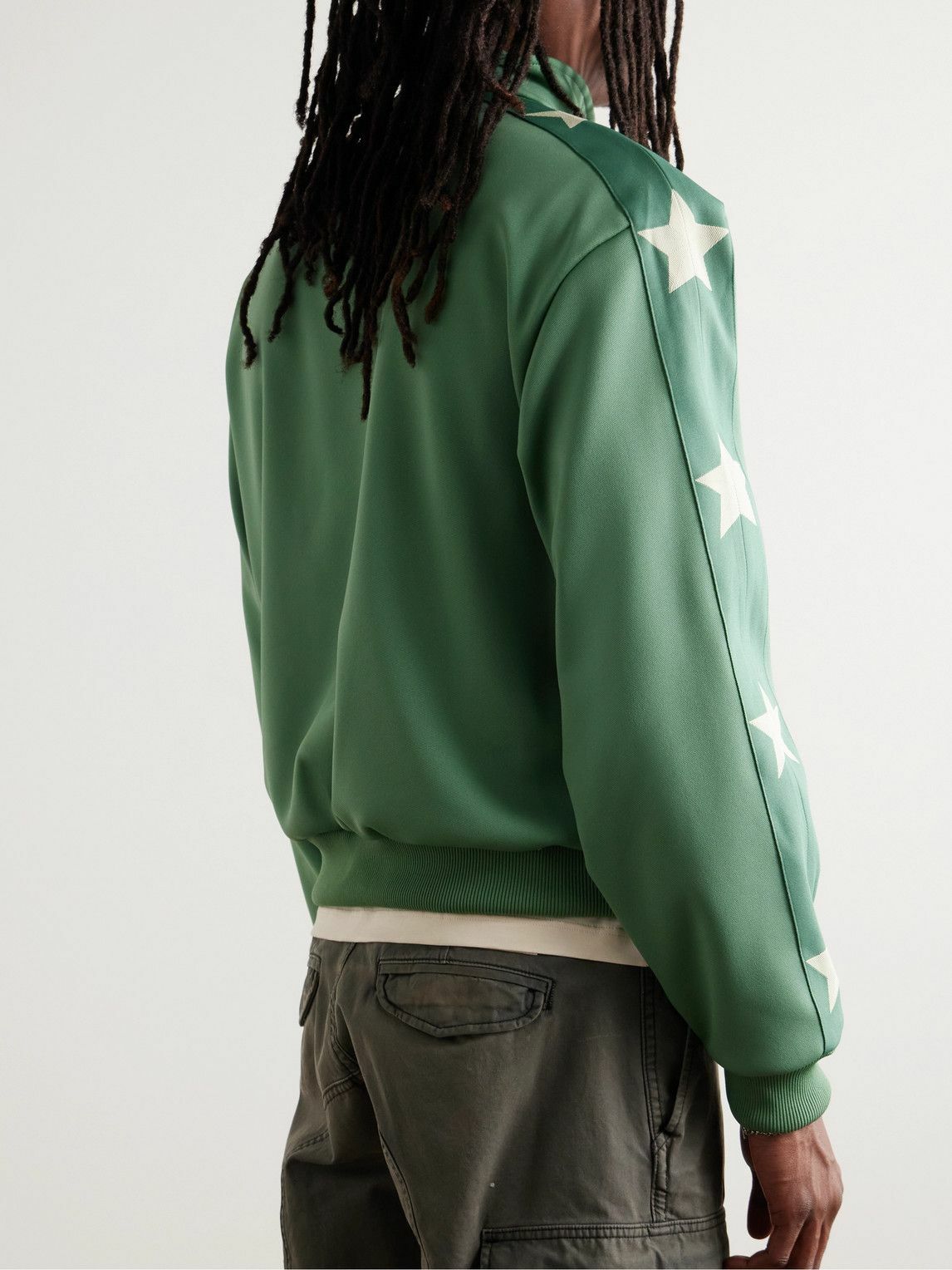 KAPITAL - Twill-Trimmed Tech-Jersey Track Jacket - Green KAPITAL