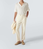 King & Tuckfield Open-knit wool polo sweater