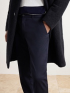 Slowear - Incotex Teknosartorial Tapered Drawstring Mélange Twill Trousers - Blue