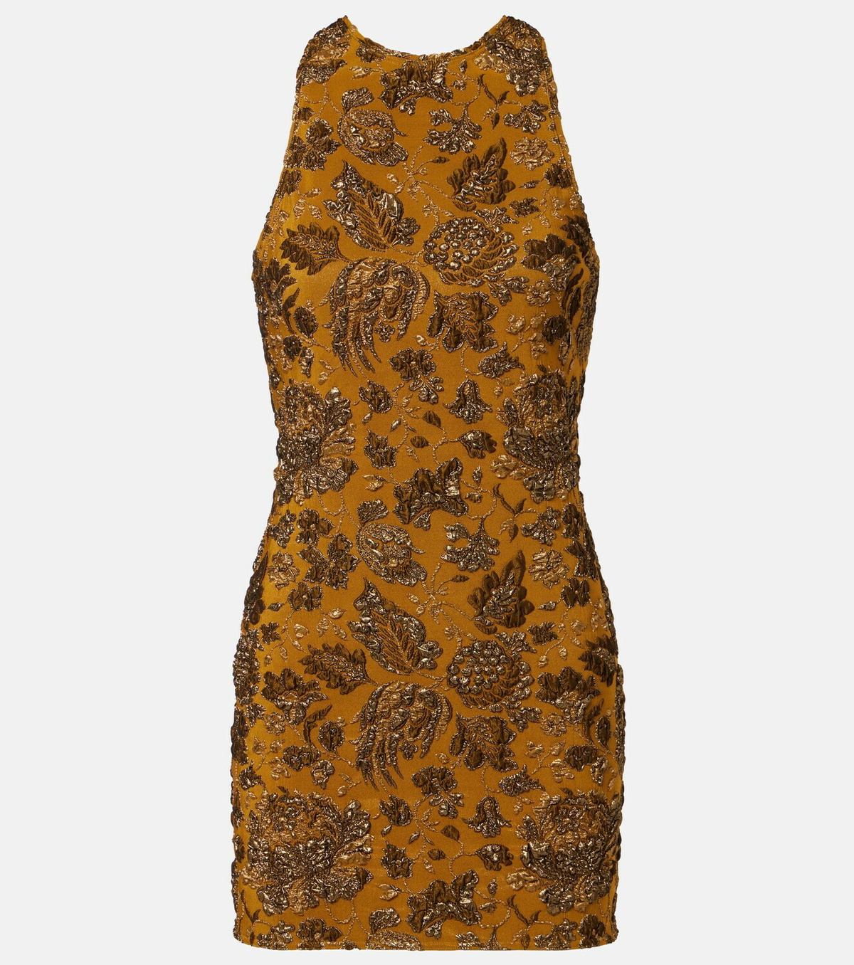 Saint Laurent Floral brocade minidress
