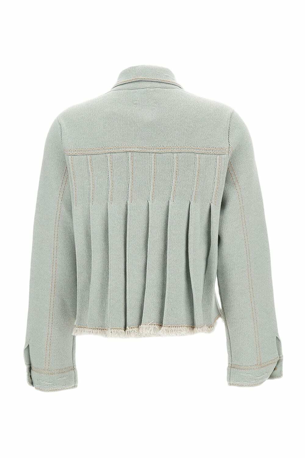 Barrie Pleated Denim Jacket