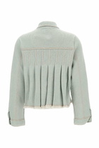 Barrie Pleated Denim Jacket