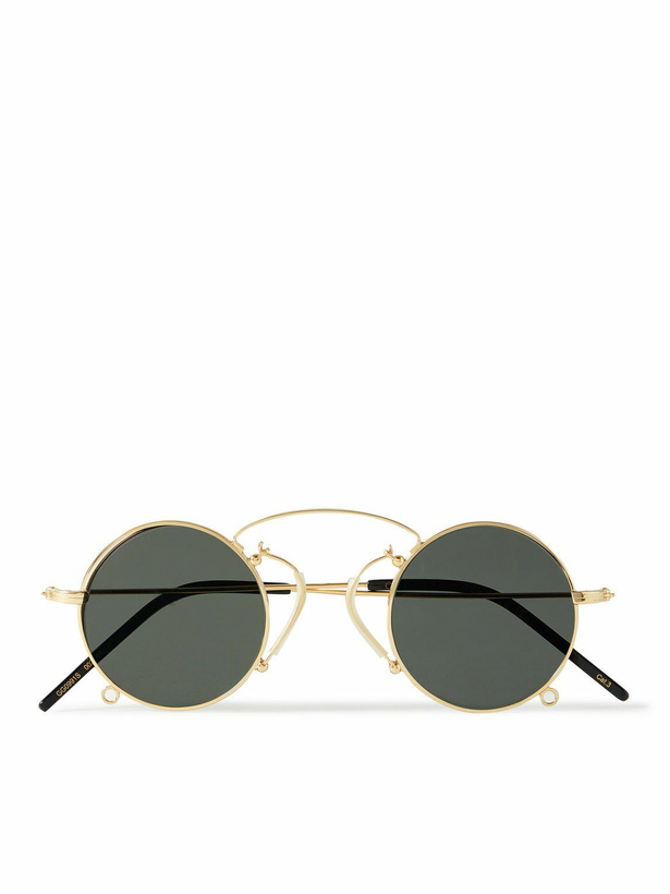 Photo: Gucci Eyewear - Harry Styles HA HA HA Pince-Nez Round-Frame Gold-Tone Sunglasses