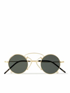 Gucci Eyewear - Harry Styles HA HA HA Pince-Nez Round-Frame Gold-Tone Sunglasses