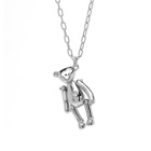 Ambush Men's Teddy Bear Charm Necklace in Silver