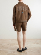 Cherry Los Angeles - Straight-Leg Logo-Print Woven Shorts - Brown