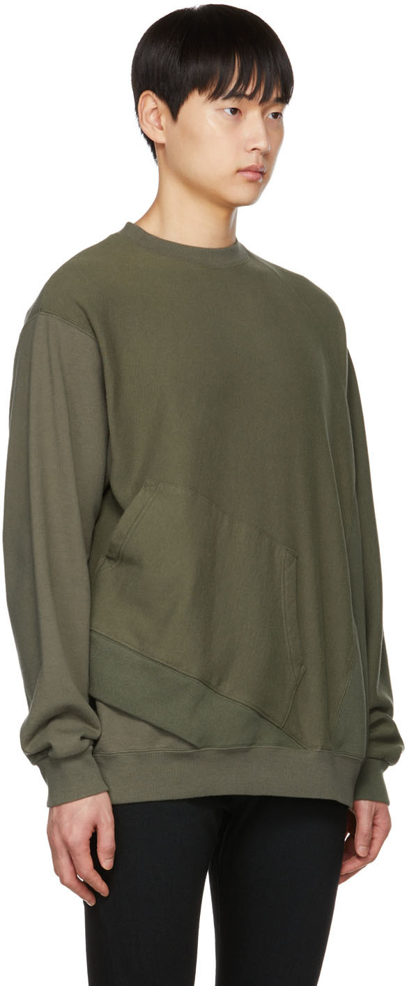 Undercoverism Khaki Asymmetric Sweatshirt